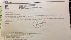 A Fascinating Lost Email from Larry Norman on Music and Ministry
