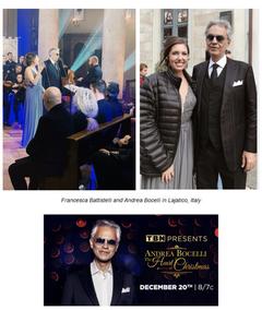 Francesca Battistelli Performs With Andrea Bocelli For Worldwide TV Christmas Special Airing Dec. 20