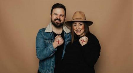 Why Kari Jobe Has a Giant Red X on Her Hand Today